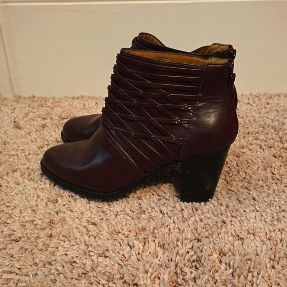 Women's Avenue Burgundy Cloudwalkers Ankle Boots Size 8.5W (0718) - Picture 3 of 11
